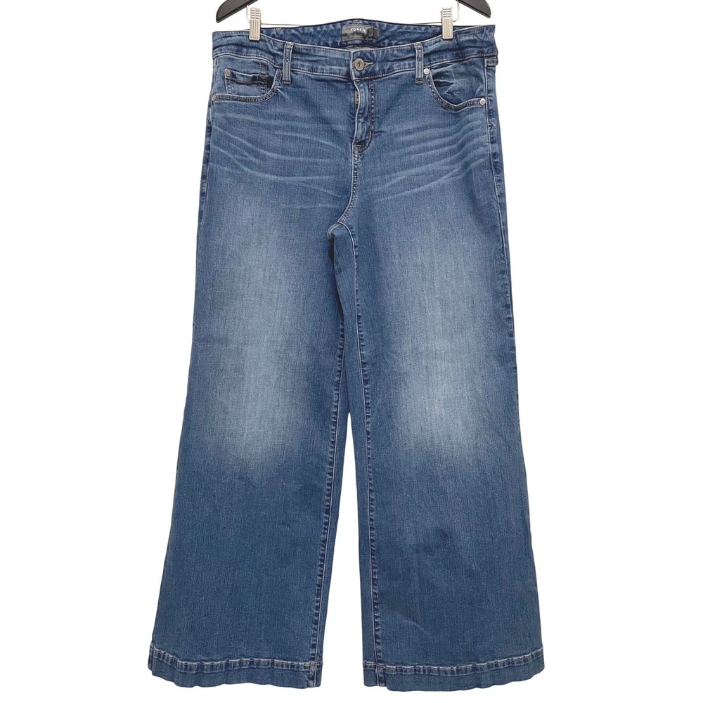 Torrid High Rise Wide Leg Blue Jeans Medium Wash Size 14 Regular 30" Inseam